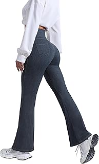 Women's High-Waisted Flare Leggings with Bell Bottom Style