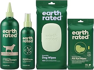 Dog Grooming Kit with Shampoo, Wipes, and Refresh Mist