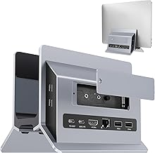 Vertical Aluminum Laptop Dock Stand in Silver