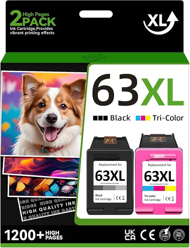 Black and color ink cartridge set for Officejet and DeskJet printers