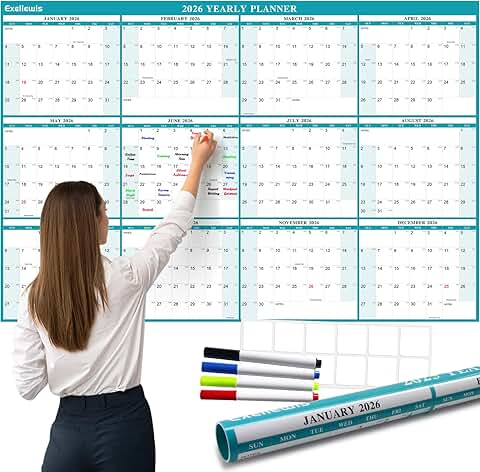 Large 2026 Wall Calendar for Easy Planning