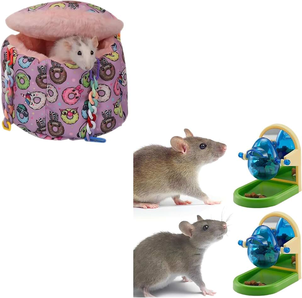 Rat Hammock and Enrichment Toys for Small Rats