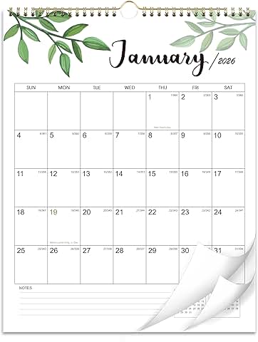 2026 Vertical Wall Calendar with Julian Dates