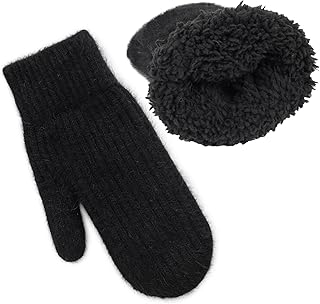 Warm Women's Wool Mittens for Cold Weather