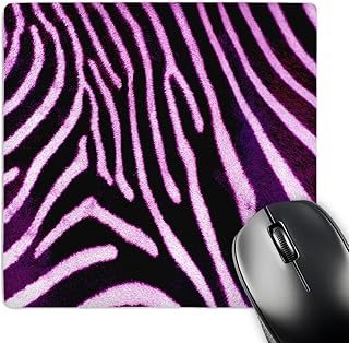 Purple zebra animal print mouse pad, 8 x 8 inches