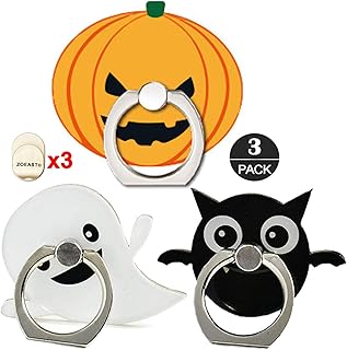 3-Piece Halloween Pumpkin Bat Ghost Phone Ring Holder