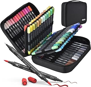 80 Water-Based Dual Tip Markers for Adults