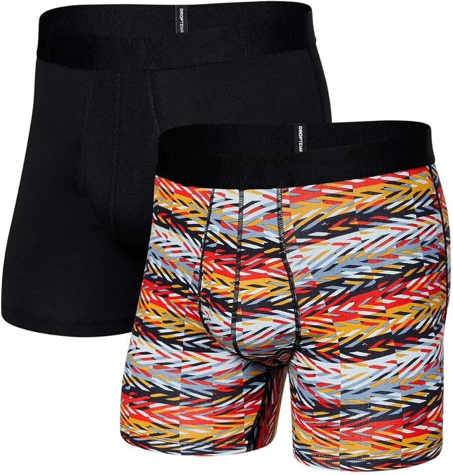 Men's Cooling Cotton Boxer Briefs with Pouch, 2 Pack