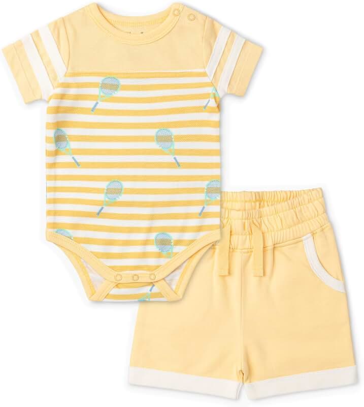 Baby Organic Sporty Bodysuit and Sweatshort Set