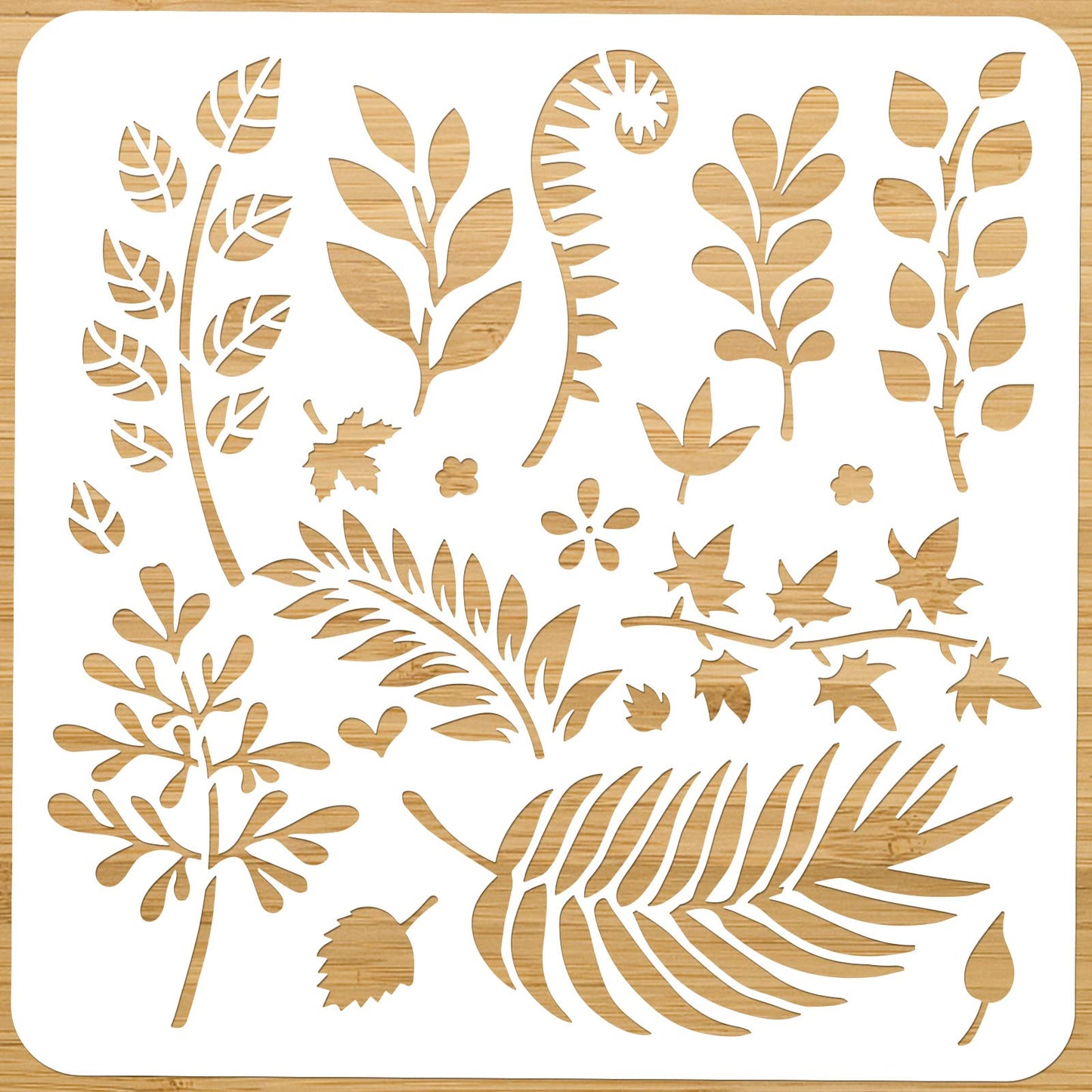 Reusable Leaf Stencils Set 11.8x11.8 Inches