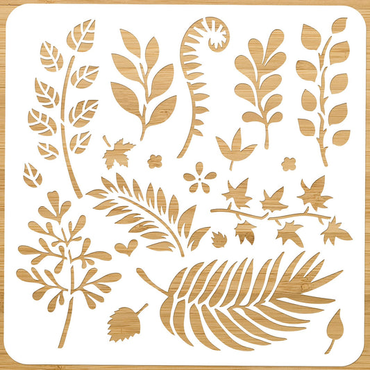 Reusable Leaf Stencils Set 11.8x11.8 Inches