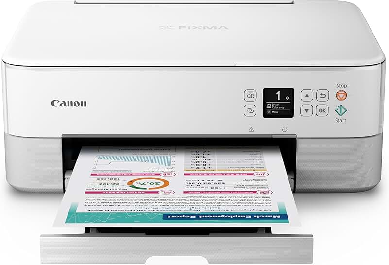 Wireless all-in-one inkjet printer with print, copy, scan