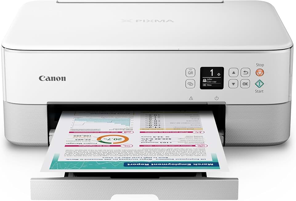 Wireless all-in-one inkjet printer with print, copy, scan
