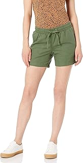 Women's Linen Blend Shorts with 5-Inch Inseam