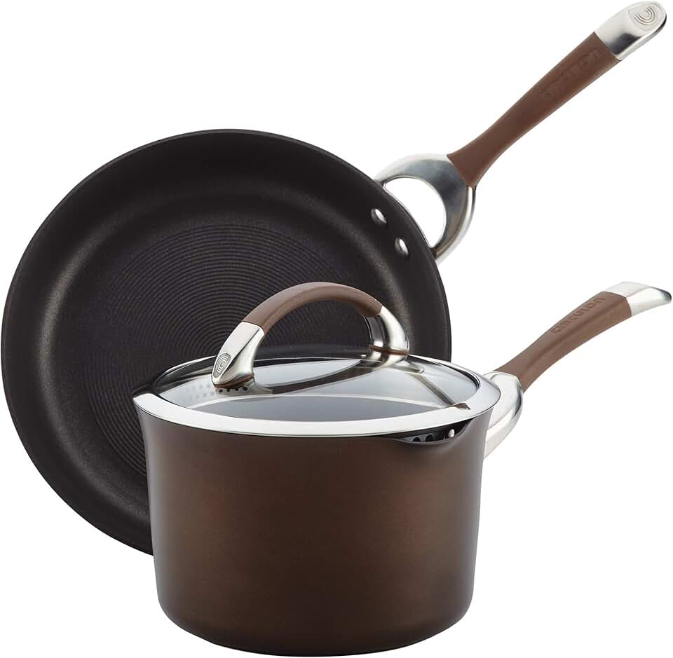 3-Piece Nonstick Cookware Set in Chocolate