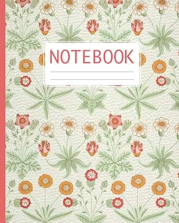 Daisy Notebook with 120 Lined Pages, 8x10 Inches