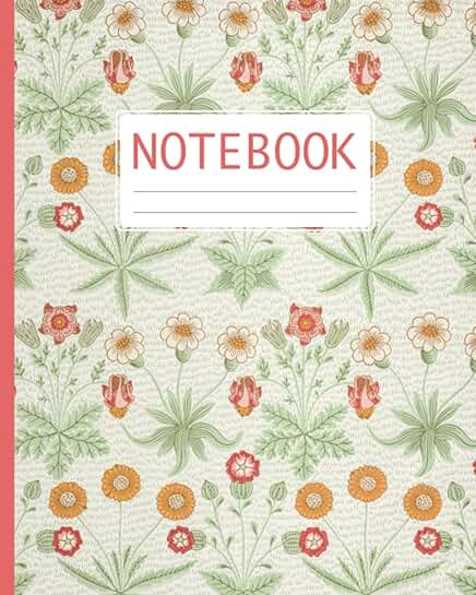Daisy Notebook with 120 Blank Pages, 8x10 inches