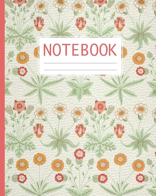 Daisy Notebook with 120 Lined Pages, 8x10 Inches