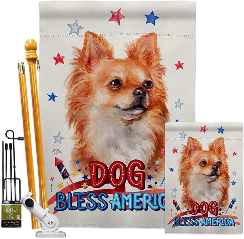 Patriotic Chihuahua Garden Flag for Yard or Gift
