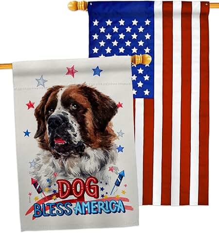 Patriotic St. Bernard Dog House Flag Pack