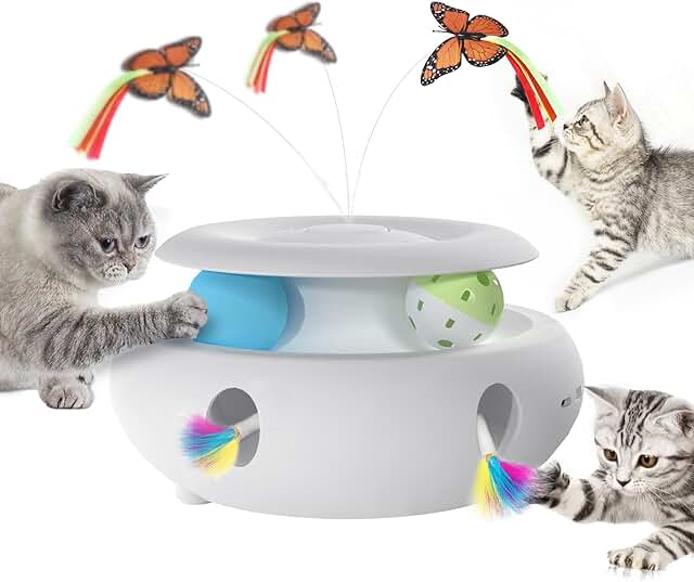 3-in-1 Interactive Cat Toy for Indoor Cats