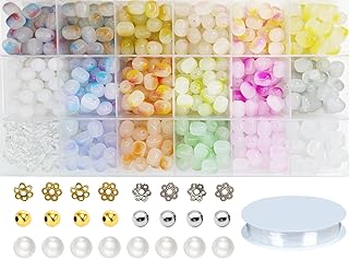 1000pcs Assorted Glass Beads for Jewelry Making