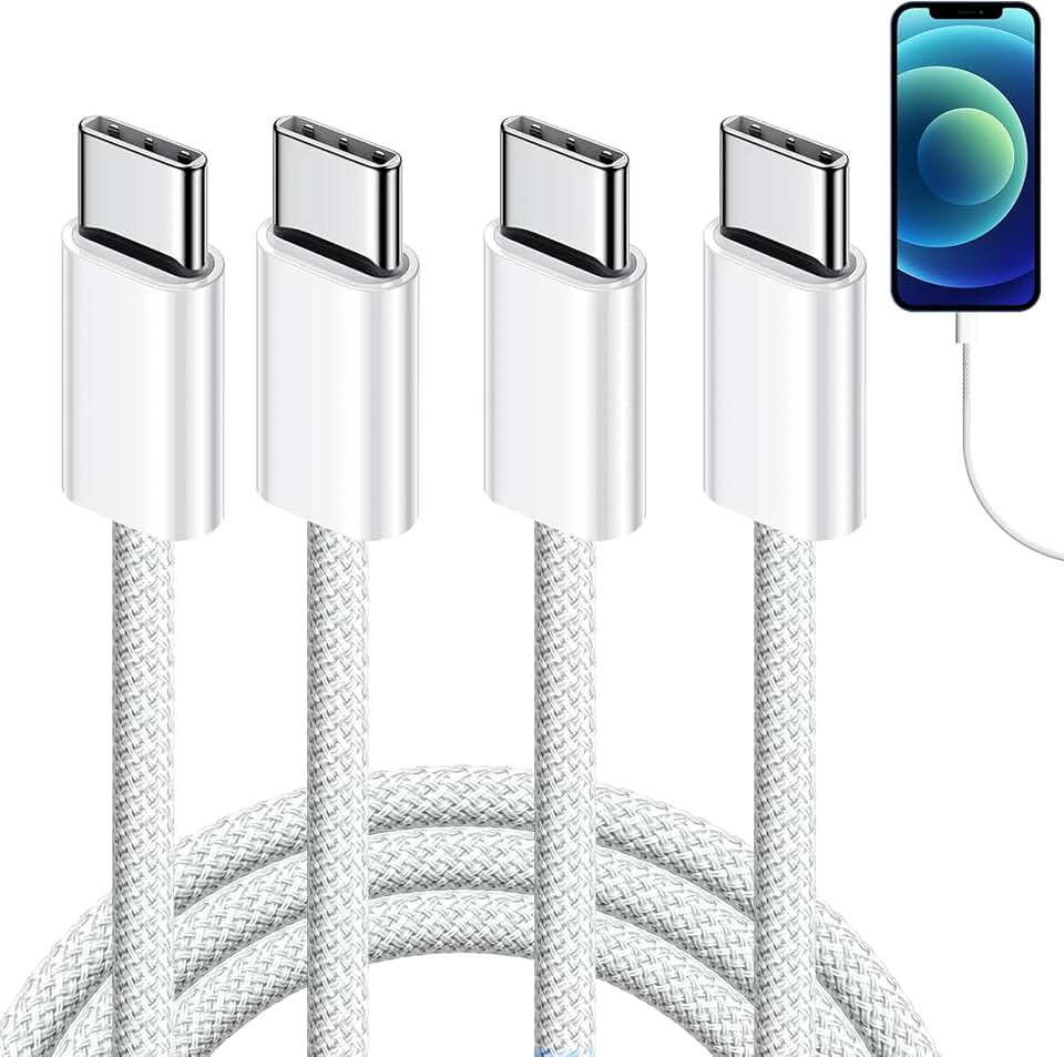 Braided USB C Cable 3FT 2-Pack for Fast Charging