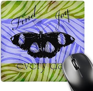 8 x 8 inch zebra and butterfly mouse pad