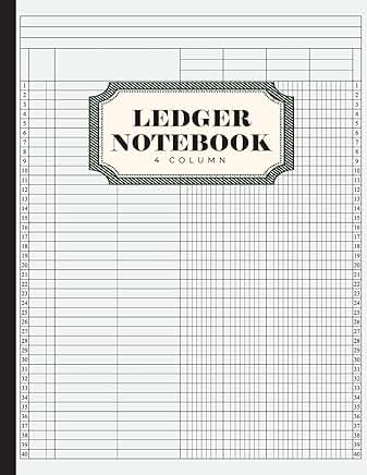 4 Column Ledger Record Book for Bookkeeping