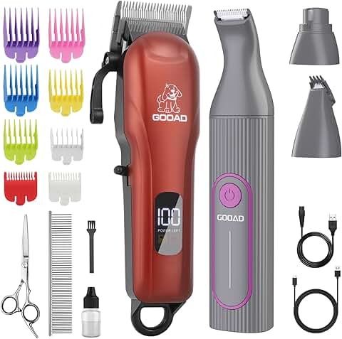 Dog grooming kit for thick coats and nails