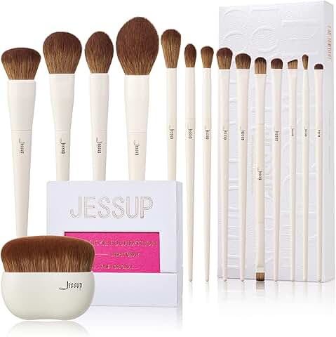 14-Piece Synthetic Makeup Brush Set with Foundation Brush