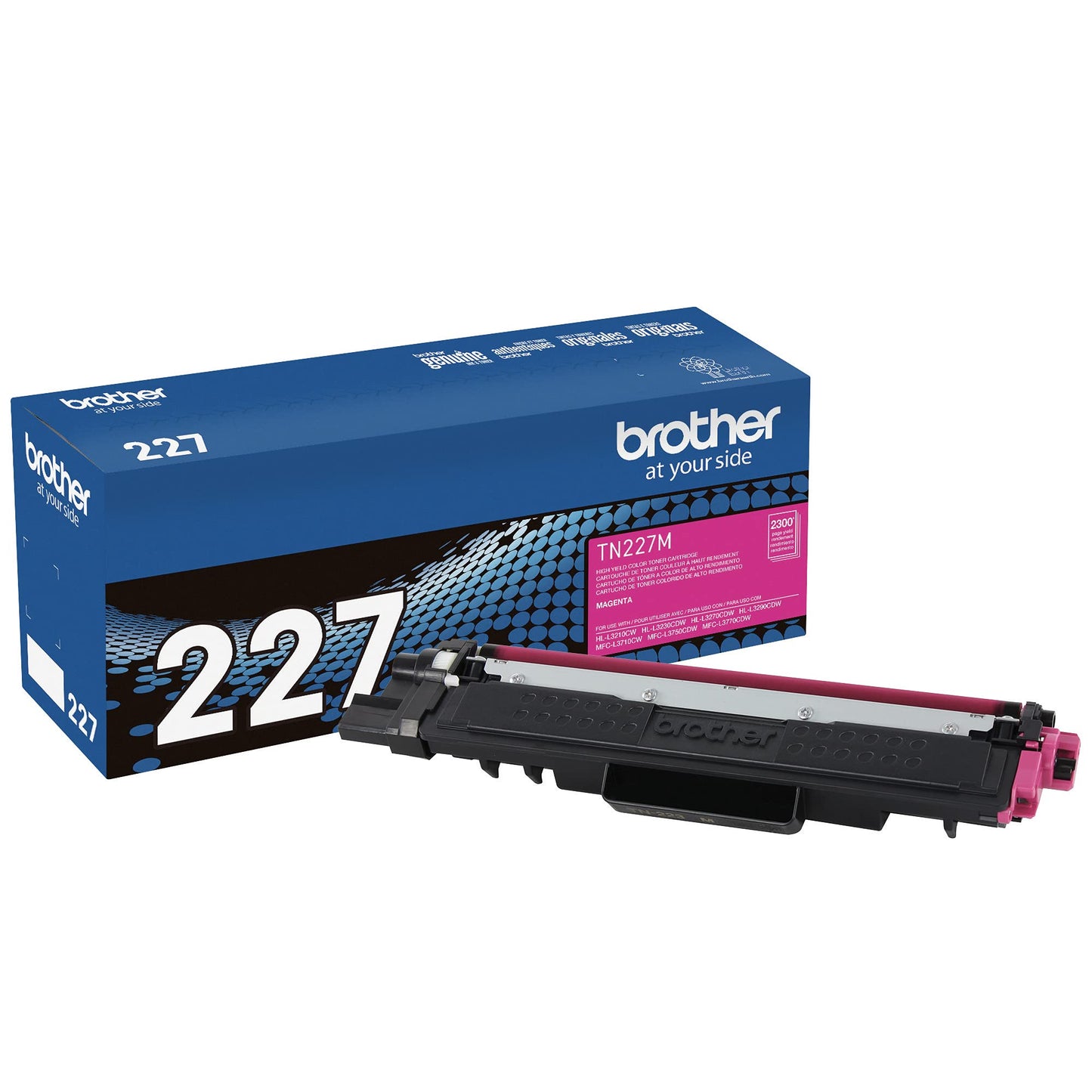 Genuine TN227M, High Yield Toner Cartridge, Replacement Magenta Toner, Page Yield Up to 2,300 Pages, TN227, Dash Replenishment Cartridge