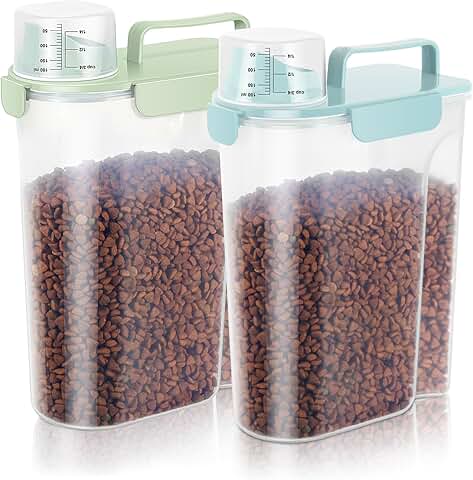 Portable Pet Food Storage Container with Large Spout