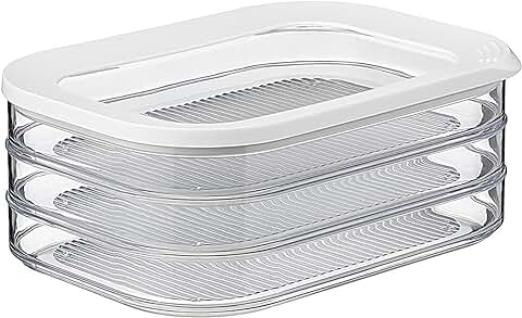 Set of 3 Rounded Food Storage Boxes with Lids