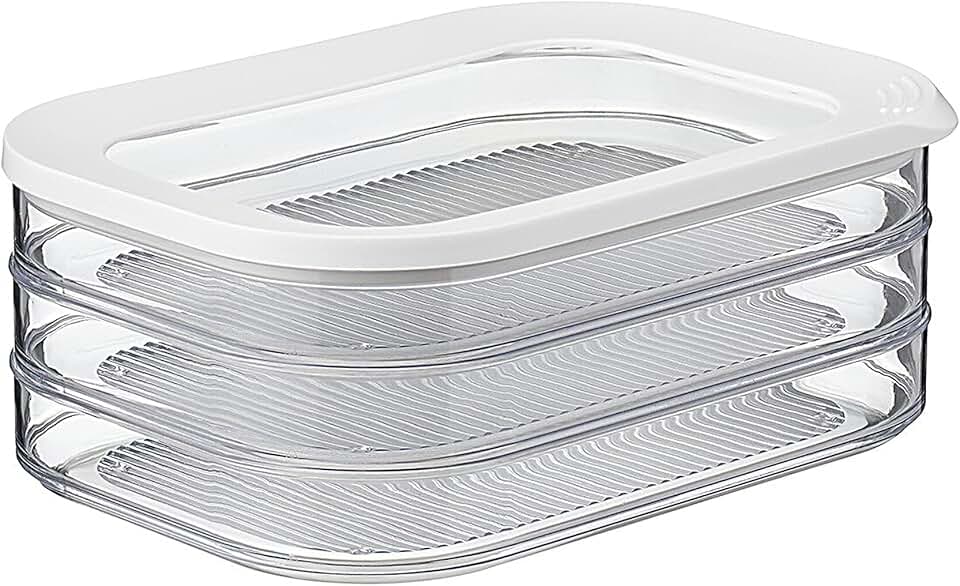 Set of 3 Rounded Food Storage Boxes with Lids