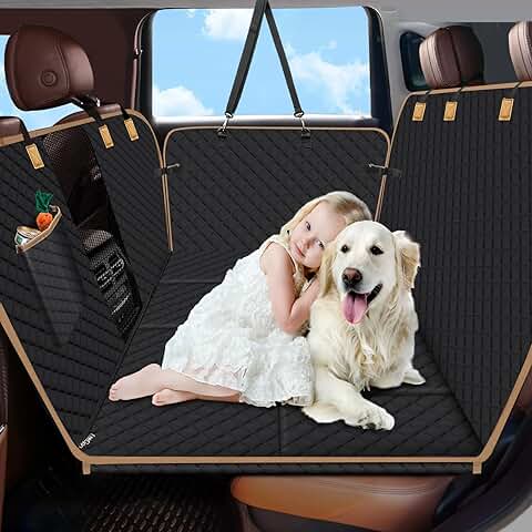 Dog Car Seat Cover with Hard Bottom for Back Seat