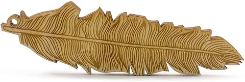 Summer-Ray Laser Cut Wooden Feather Embellishments, 50pcs