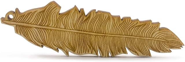 Summer-Ray Laser Cut Wooden Feather Embellishments, 50pcs