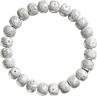 Handmade Bodhi Seed Bead Bracelet with Wooden Beads
