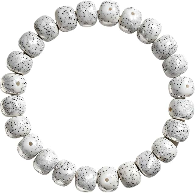Handmade Bodhi Seed Bead Bracelet with Wooden Beads