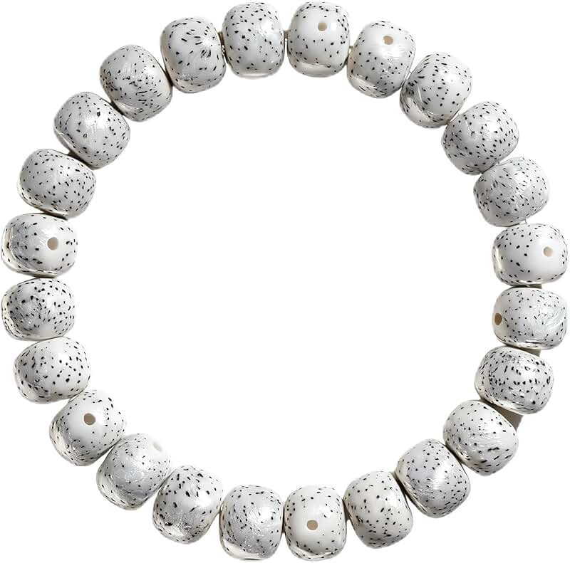 Handmade Bodhi Seed Bead Bracelet with Wooden Beads