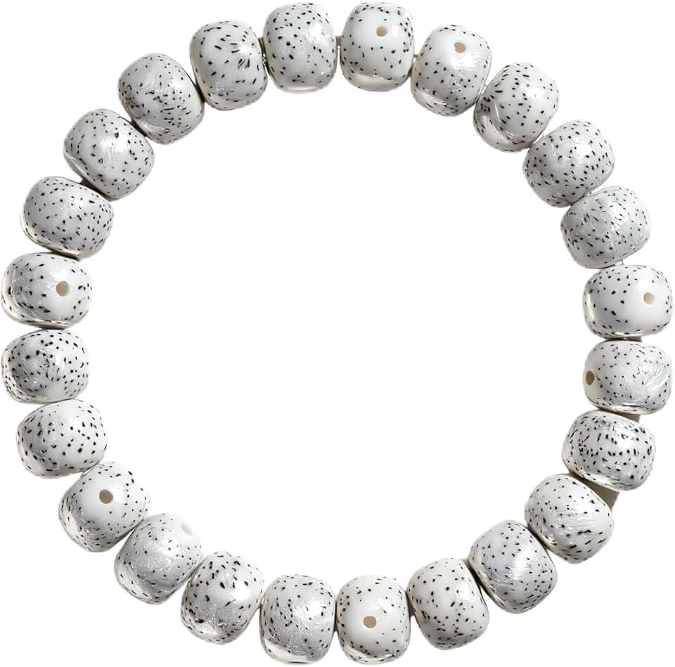 Handmade Bodhi Seed Bead Bracelet with Wooden Beads
