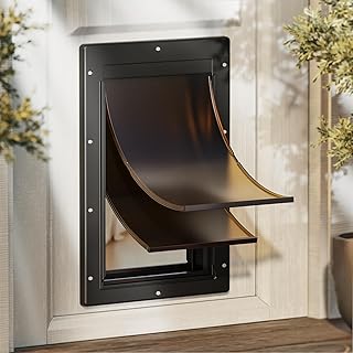Large Rust-Free Plastic Dog Door with Magnetic Flaps