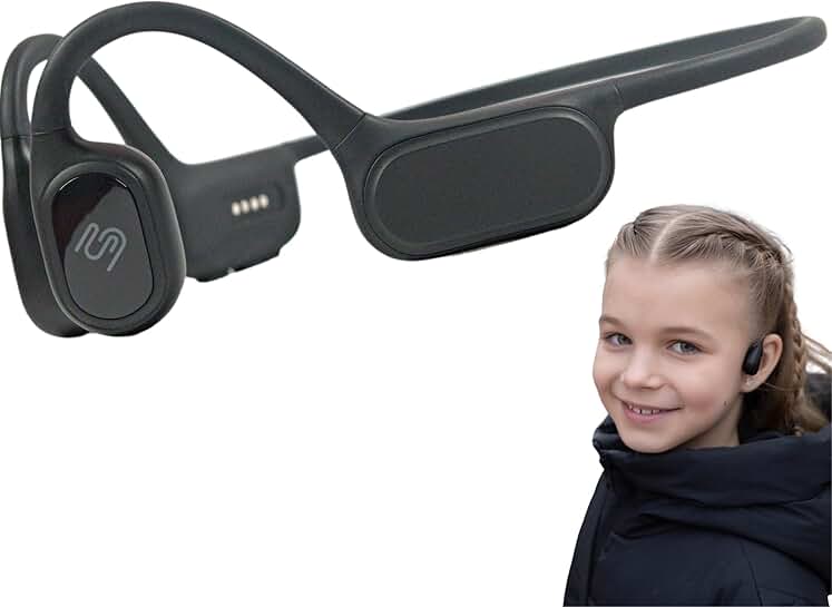Kids open-ear wireless waterproof bone conduction headphones with 32GB MP3 storage