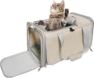 Soft-Sided Cat and Small Dog Travel Carrier for Underseat Cabin