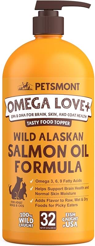 Omega Fish Oil for Dogs and Cats, Supports Joints and Heart