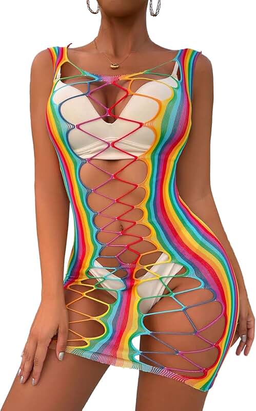 Women's Fishnet Lingerie for Women Sexy Club Dress