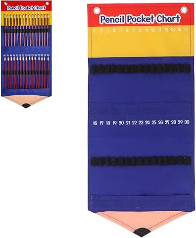 Numbered Pencil Dispenser Wall Organizer for Classroom