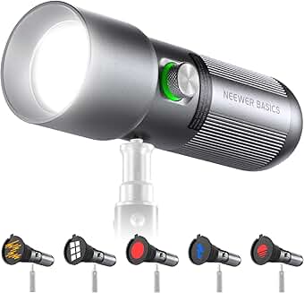 Portable RGB LED Video Spotlight with Filters and High CRI