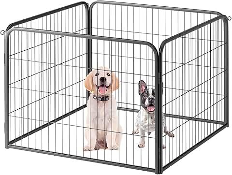 Foldable 4-Panel Dog Playpen for Indoor and Outdoor Use